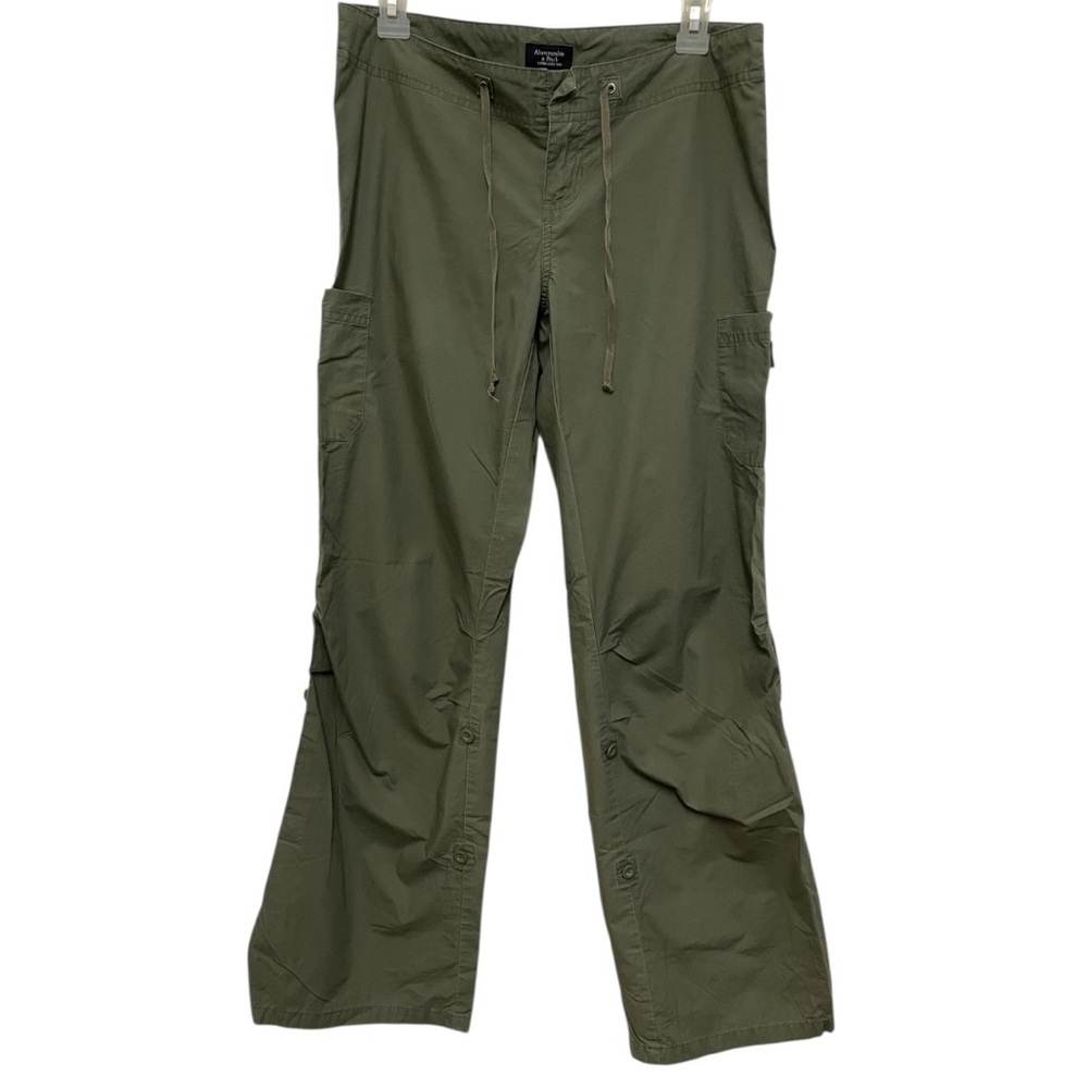 Y2k vintage Abercrombie & fitch green cargo/parachute pant